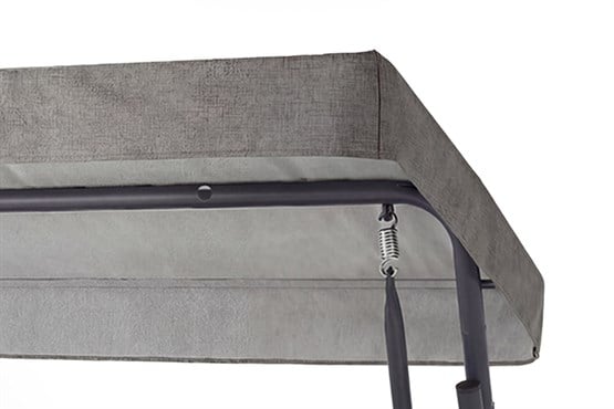 Erinöz Olea 3 Kişilik Bahçe Balkon Teras Salıncağı - Kırçıllı Gri