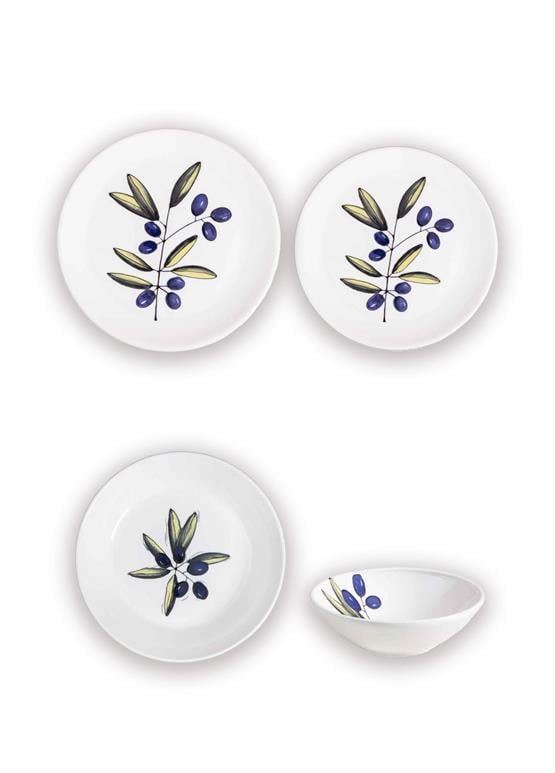 The Mia Olivos 6 Kişilik Yemek Takımı 24 Parça Set 1
