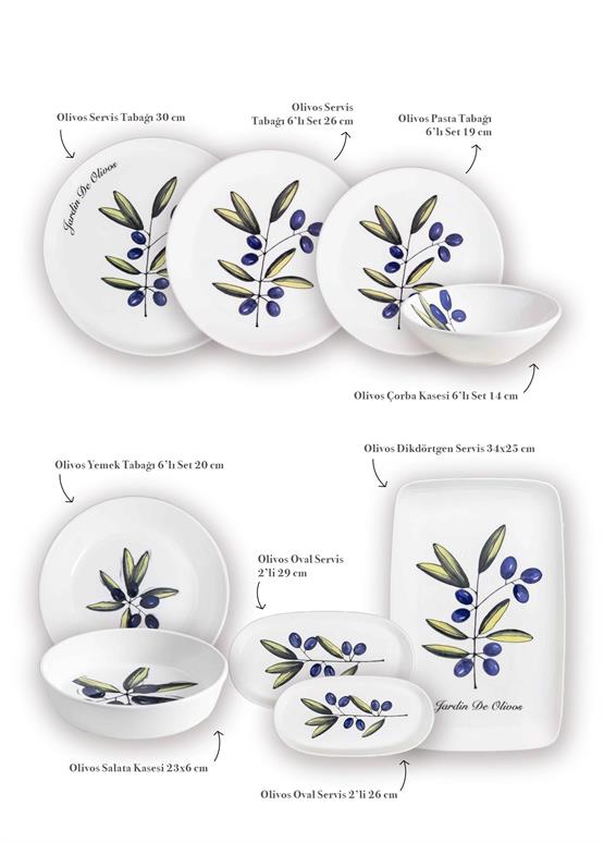 The Mia Olivos 6 Kişilik Yemek Talımı 31 Parça Set 1