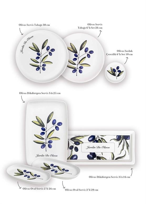 The Mia Olivos Kahvaltı Takımı 6 Kişilik 19 Parça Set 1