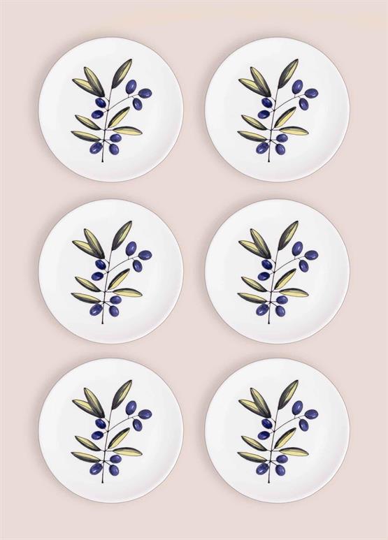 The Mia Olivos Pasta Tabağı 6lı Set 19 cm OVS0001