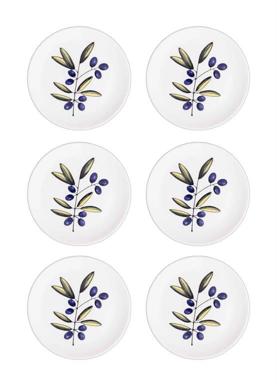 The Mia Olivos Pasta Tabağı 6lı Set 19 cm OVS0001