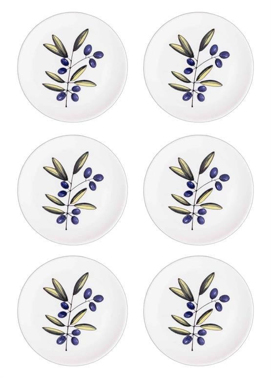 The Mia Olivos Servis Tabağı 6lı Set 26 cm OVS0003