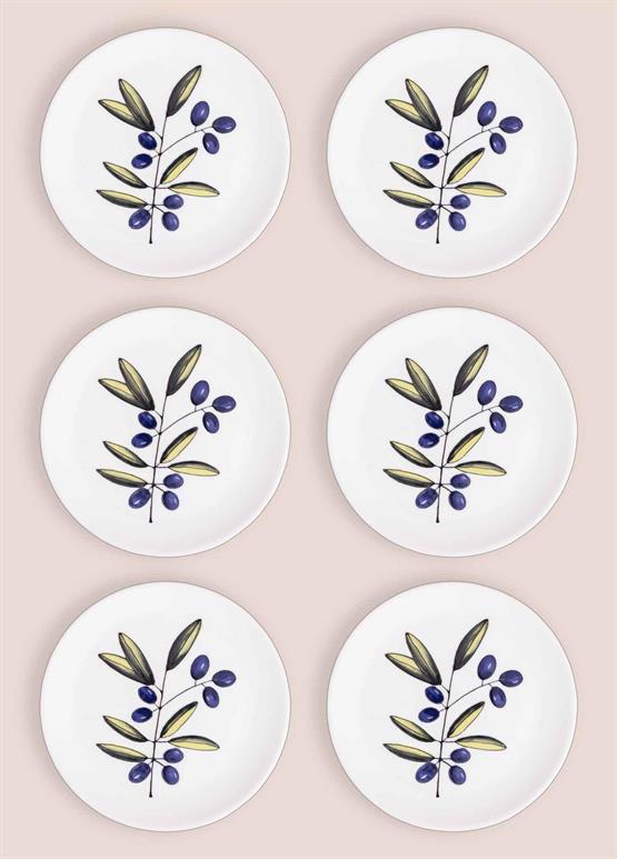 The Mia Olivos Servis Tabağı 6lı Set 26 cm OVS0003