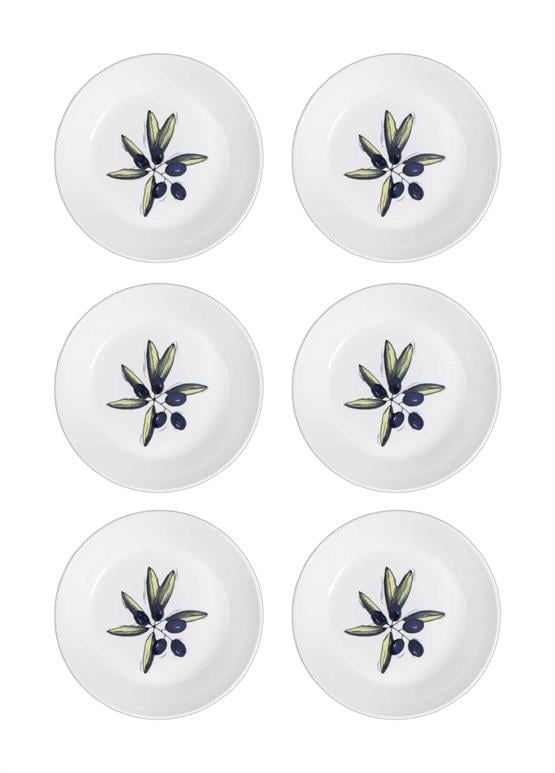 The Mia Olivos Yemek Tabağı 6lı Set 20 cm OVS0011