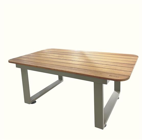 Erinöz Palermo Alüminyum Bahçe Balkon Köşe Takımı + Ahşap Sehpa