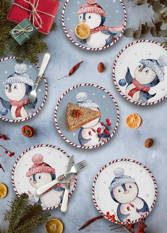 The Mia Penguin Pasta Tabağı 6 Lı Set 19 cm NEW011