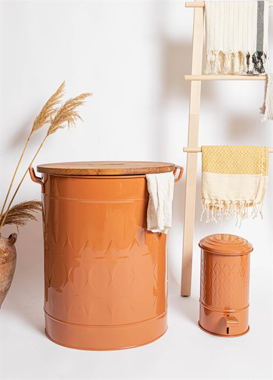 The Mia Prizma Çöp Kovası Banyo Terracota 5 Lt