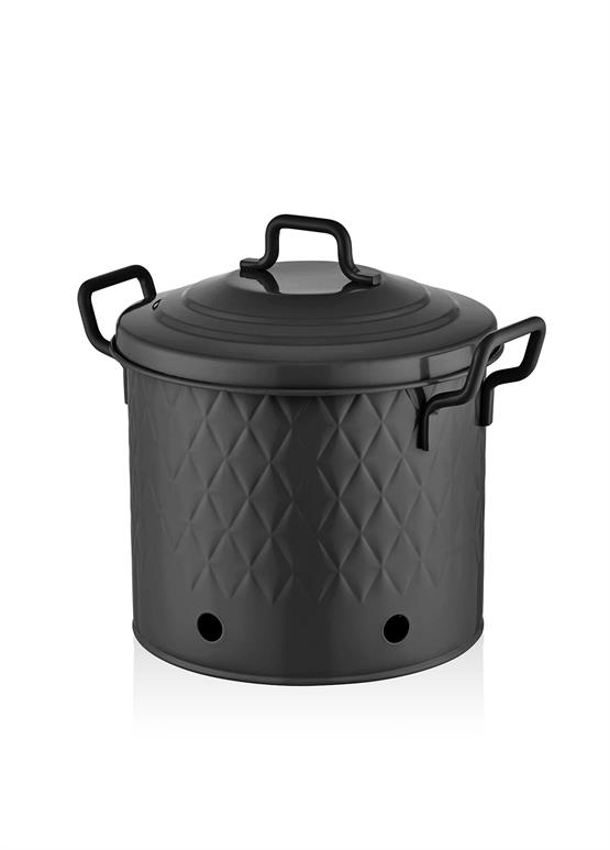 The Mia Prizma Patates Soğan Saklama Kabı Siyah 30x30x30