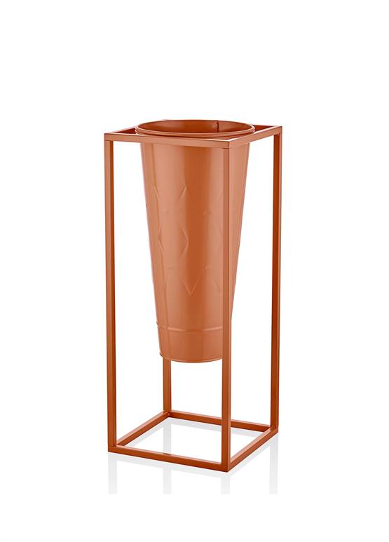 The Mia Prizma Vazo Saksı Terracota 70x30x30 cm