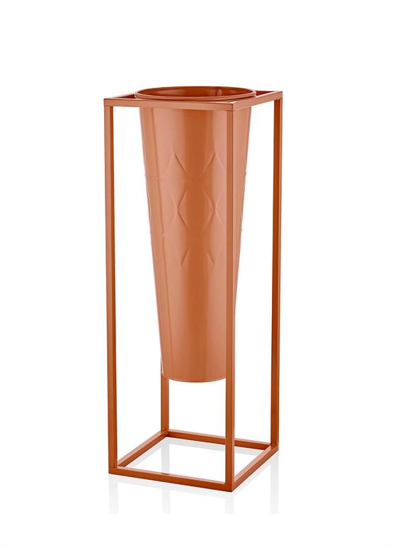 The Mia Prizma Vazo Saksı Terracota 80x30x30 cm