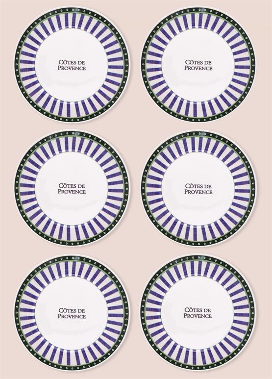 The Mia Provence Yemek Tabağı 6lı Set 20 cm