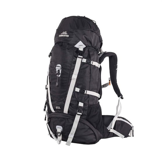 QuickUP Hiking Sırt Çantası 65 Litre-SİYAH-GRİ