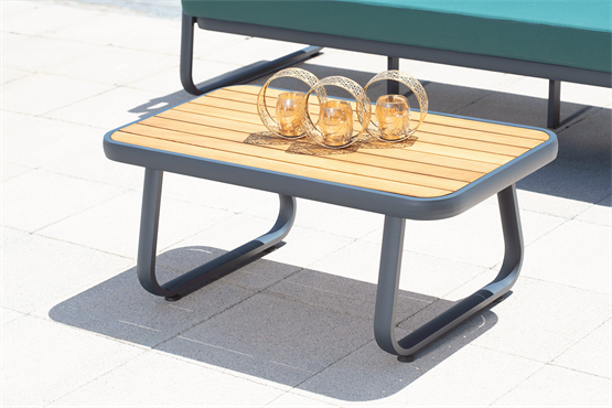 Erinöz Rio Alüminyum Bahçe Balkon Oturma Grubu 3+1+1+Sehpa - Antrasit