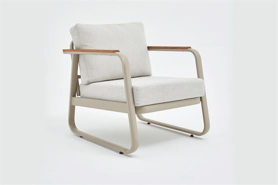 Erinöz Rio Alüminyum Bahçe Oturma Grubu 3+1+1+Sehpa - Kum Rengi