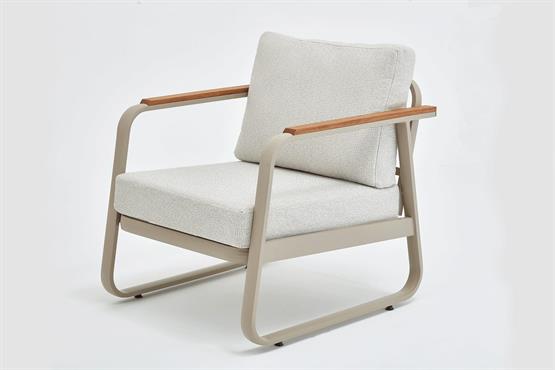 Erinöz Rio Alüminyum Bahçe Oturma Grubu 3+1+1+Sehpa - Kum Rengi