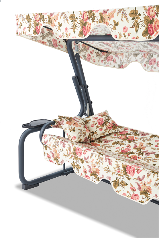 Erinöz Rubus 4 Kişilik Bahçe Balkon Teras Salıncağı - İngiliz Gülü