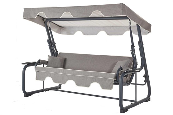 Erinöz Rubus 4 Kişilik Bahçe Balkon Teras Salıncağı - Kırçıllı Gri