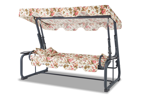 Erinöz Rubus 4 Kişilik Bahçe Balkon Teras Salıncağı - İngiliz Gülü