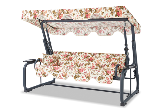 Erinöz Rubus 4 Kişilik Bahçe Balkon Teras Salıncağı - İngiliz Gülü