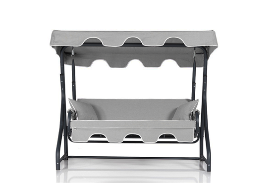 Erinöz Ruta 3 Kişilik Sabit Bahçe Balkon Teras Salıncağı - Açık Gri