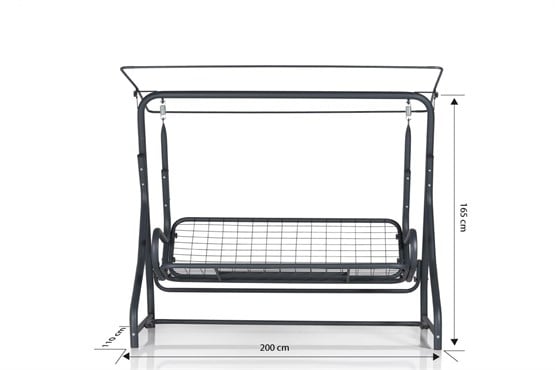 Erinöz Ruta 3 Kişilik Sabit Bahçe Balkon Teras Salıncağı - İngiliz gülü