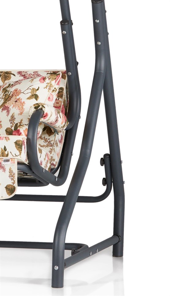 Erinöz Ruta 3 Kişilik Sabit Bahçe Balkon Teras Salıncağı - İngiliz gülü