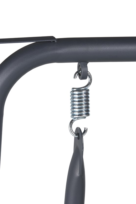 Erinöz Ruta 3 Kişilik Sabit Bahçe Balkon Teras Salıncağı - Kırçıllı Gri