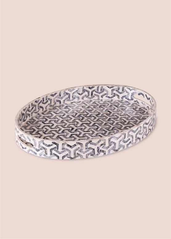 The Mia Sedef Oval Tepsi 45x33x6cm TLC0095