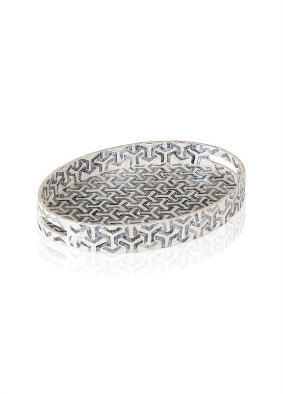 The Mia Sedef Oval Tepsi 50x36x6 cm TLC0094