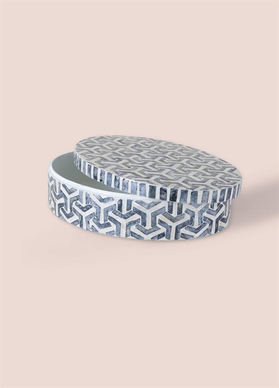 The Mia Sedef Yuvarlak Kutu 30x23x8 cm TLC0090