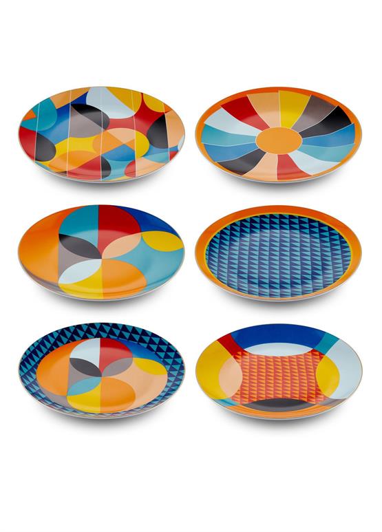 The Mia Shapes Pasta Tabağı 6 Kişilik