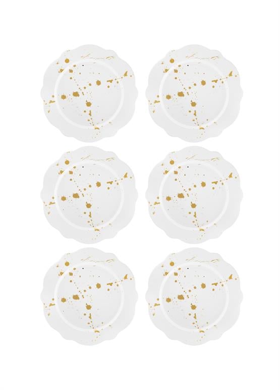 The Mia Splash Pasta Tabağı 6 Parça 21 Cm