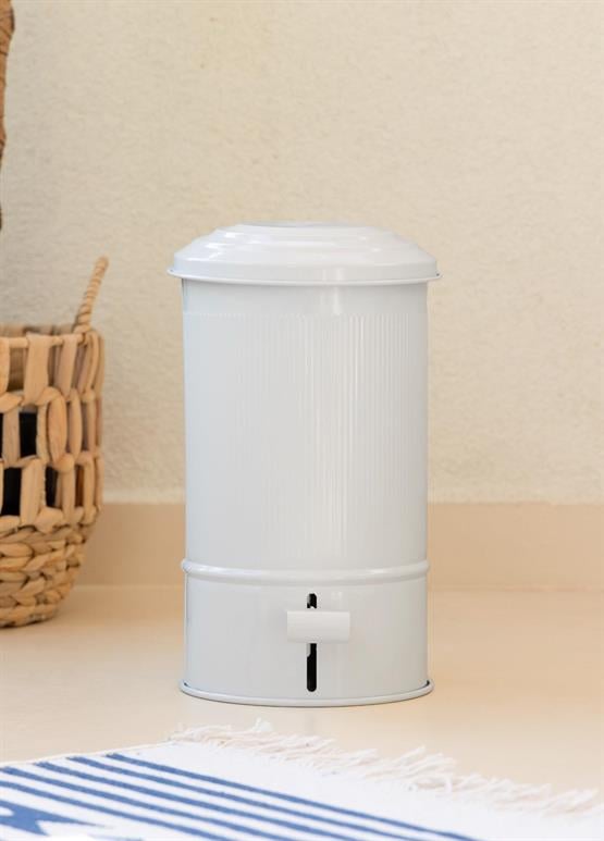 The Mia Stripe Mutfak ve Banyo Çöp Kovası Beyaz 5 Lt