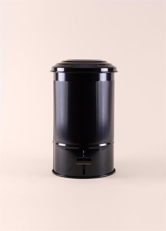 The Mia Stripe Mutfak ve Banyo Çöp Kovası Siyah 5 Lt