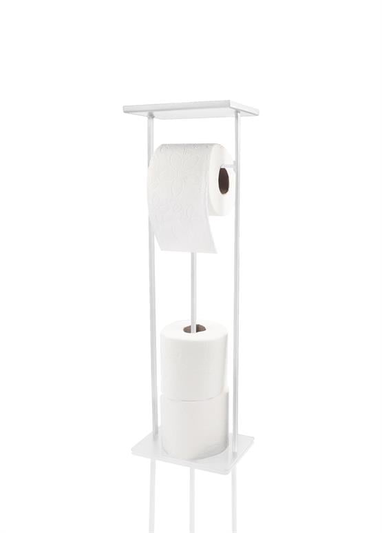 The Mia Tepsili Tuvalet Kağıdı Standı Beyaz 54x15x12 cm