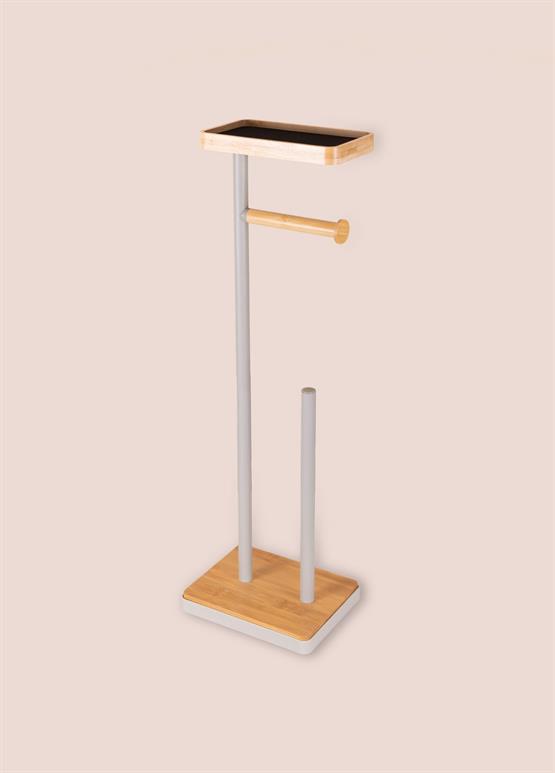 The Mia Tepsili Tuvalet Kağıdı Standı Gri GLV0758