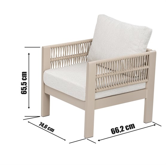 Erinöz Toscana Bahçe Balkon Tekli Koltuk