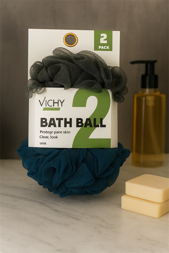 VICHY 2liBanyo Lifi Seti – Yoğun Köpük Etkili, Cildi Nazikçe Temizleyen Duş Lifi VCH-6579