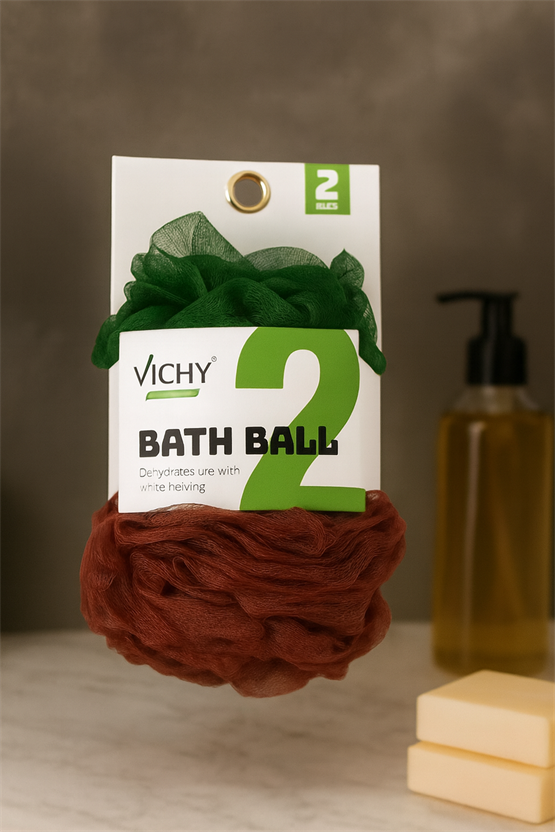 VICHY 2liBanyo Lifi Seti – Yoğun Köpük Etkili, Cildi Nazikçe Temizleyen Duş Lifi VCH-6579