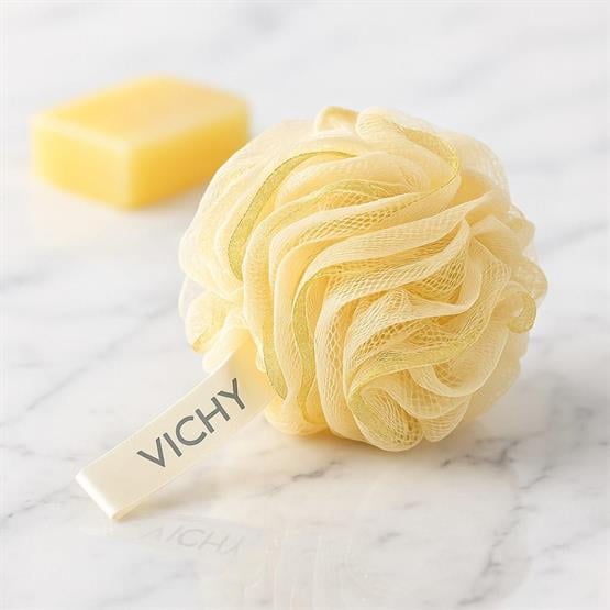 VICHY Simli Banyo Lifi Yoğun Köpük Etkili Duş ve Vücut Temizleme Lifi VCH-6575 SARI GOLD  60gr