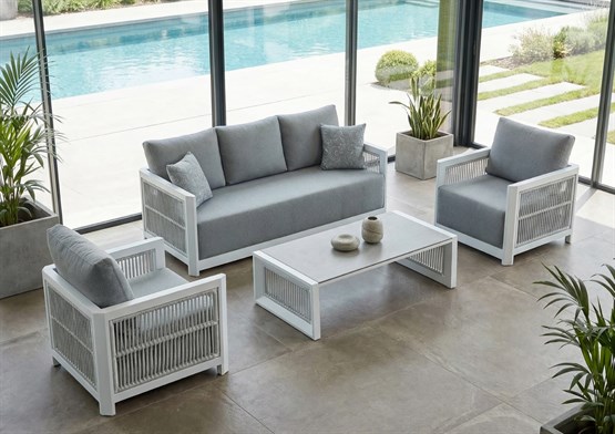 Erinöz Vallera Alüminyum Bahçe Oturma Grubu