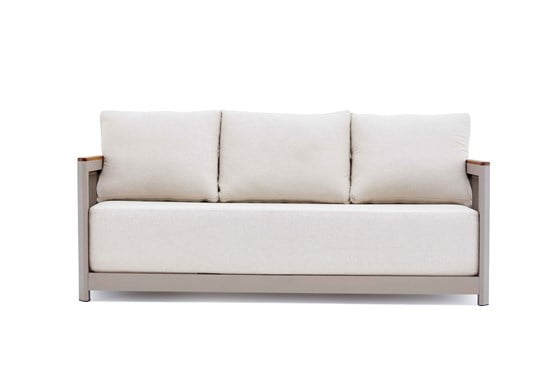 Erinöz Vallera Bahçe Balkon Üçlü Koltuk - Kum Rengi