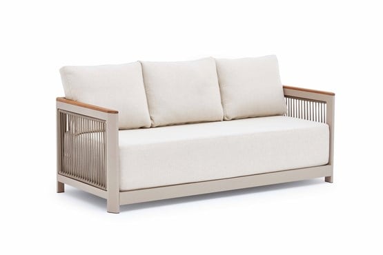 Erinöz Vallera Bahçe Balkon Üçlü Koltuk - Kum Rengi