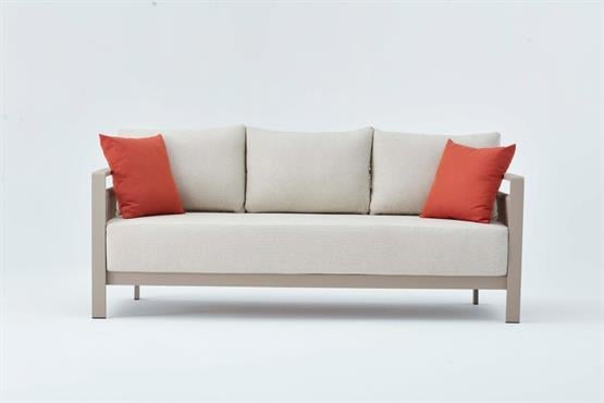 Erinöz Venedik Bahçe Balkon Üçlü Koltuk - Kum Rengi