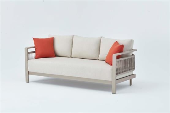 Erinöz Venedik Bahçe Balkon Üçlü Koltuk - Kum Rengi