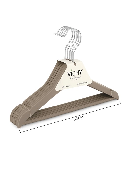 Vichy 5’Li  Çocuk Askısı 30 Cm – Bej Renk Dolap Düzenleyici VCH-7016