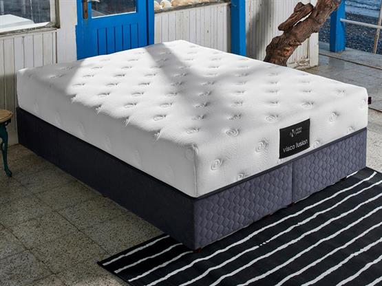 Visco Fusion Yatak 120x200 Tek Kişilik Paket Yaylı Visco Süngerli Yatak Extra Lüks Yumuşak Özel Tasarım
