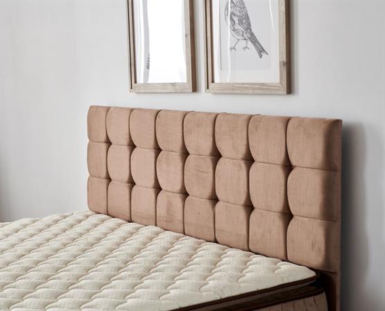 W. Cotton 80x180 cm Tek Kişilik Pedli Yatak Baza Başlık Takımı - Kumaş Baza, Başlık ve Yatak Seti