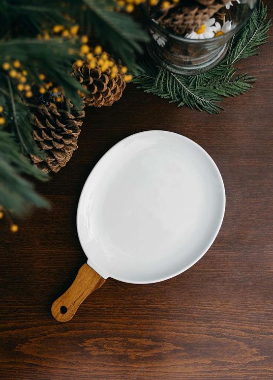 The Mia Woody Porselen Servis 34x21 cm